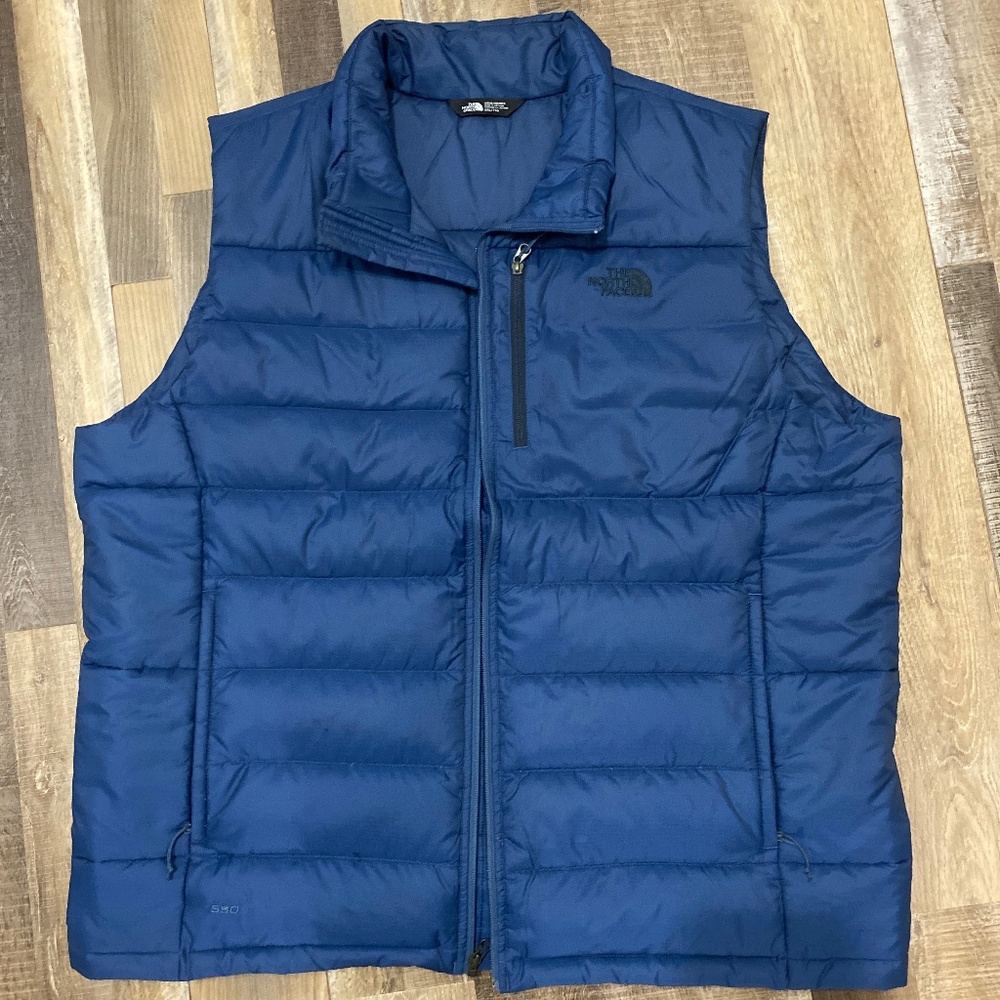 Mens The North Face Blue 550 down Puffer vest XXL